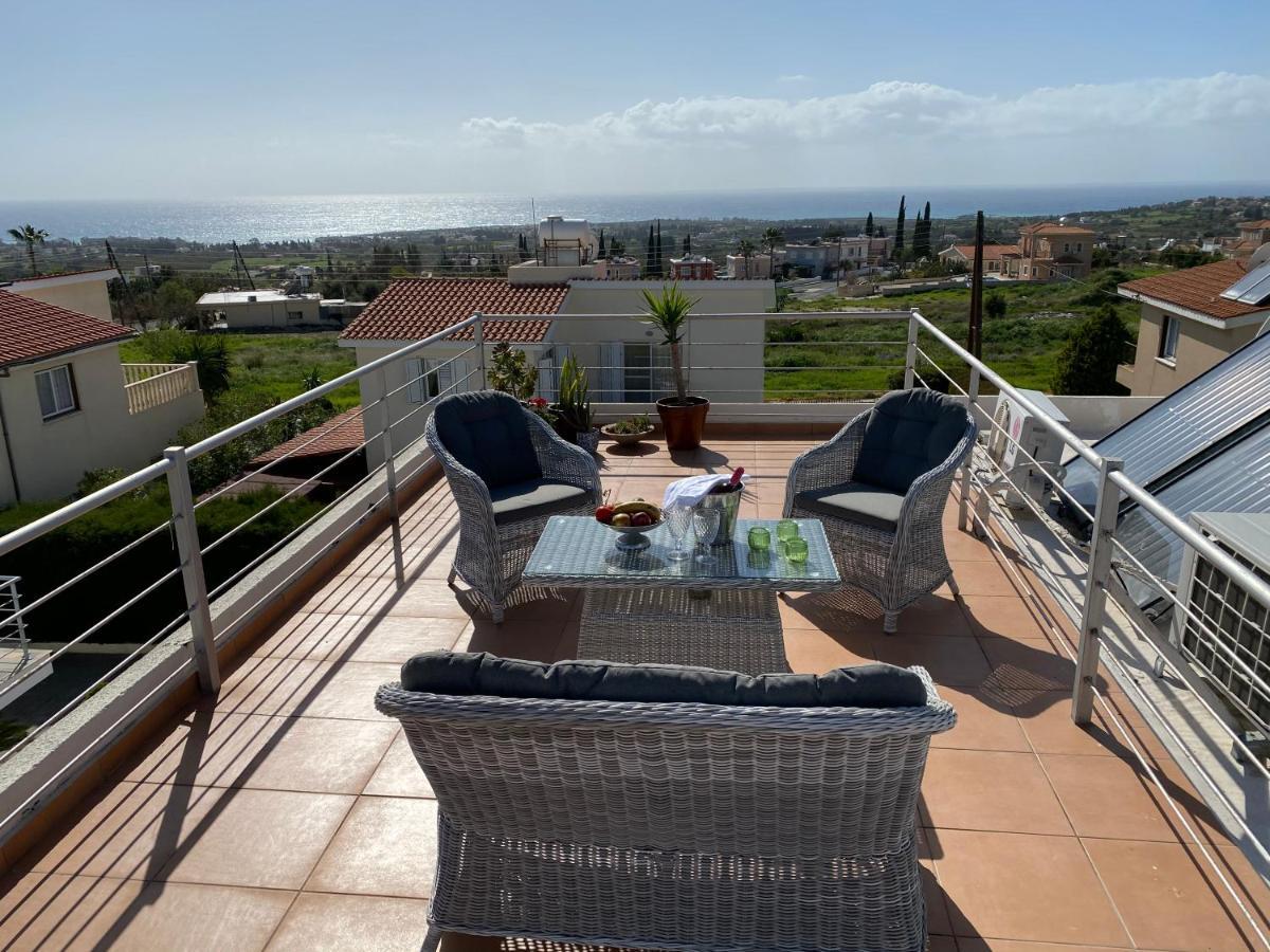 Roof Terrace & Sea View Entire Apartment Pegeia Exteriér fotografie