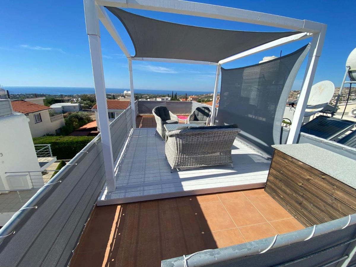 Roof Terrace & Sea View Entire Apartment Pegeia Exteriér fotografie
